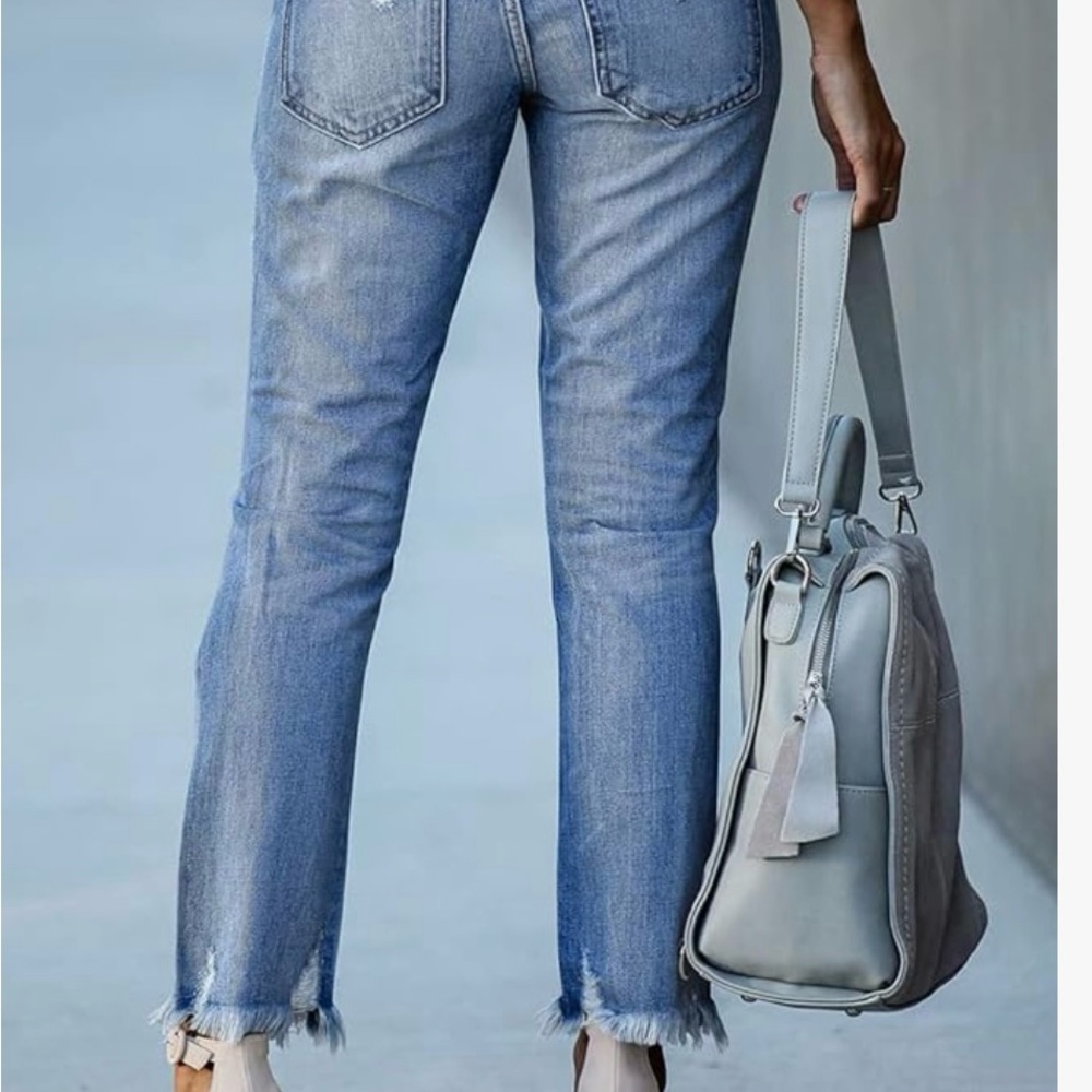 Sale today! Distressed Blue Jeans - Picture 2 of 12